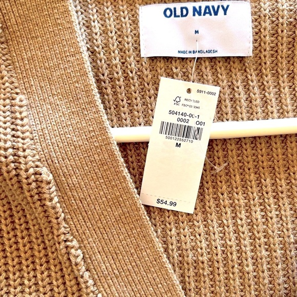 Old Navy Tan Cardigan Sweater Classic Knit - Picture 7 of 10